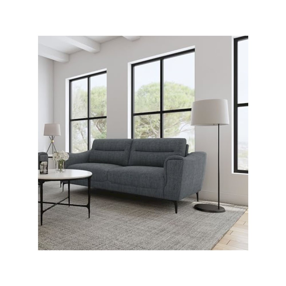 Nolan Upholstered Sloped Track Arm Sofa Charcoal