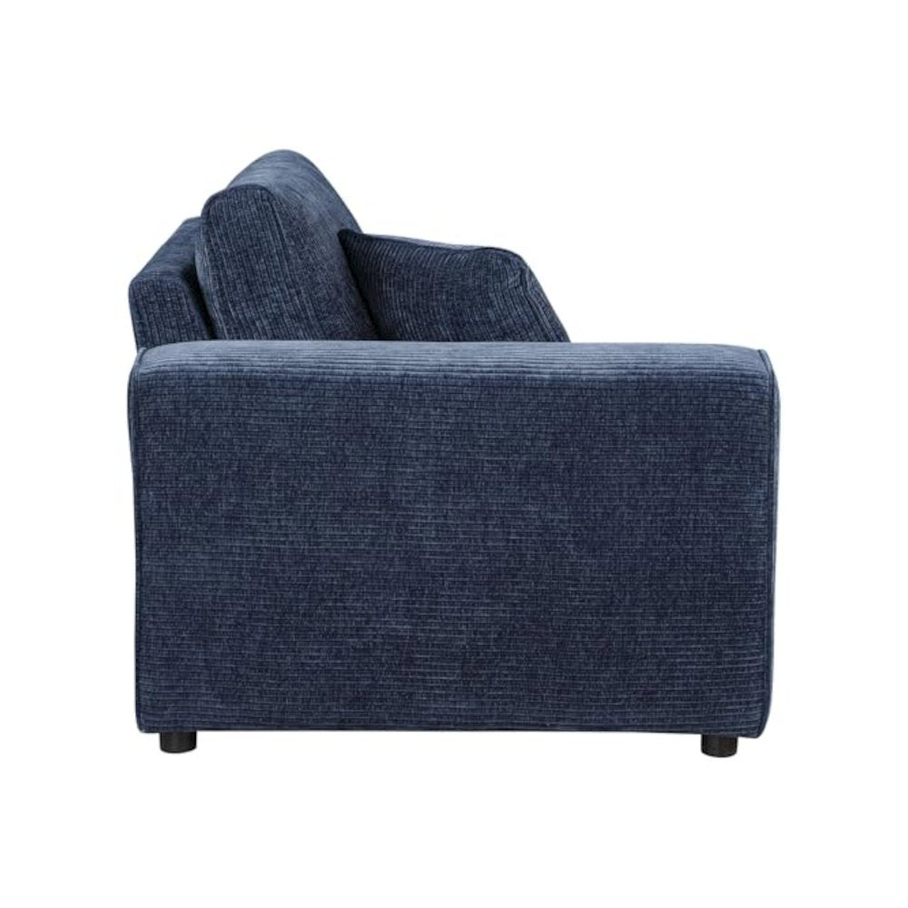 Atlantic Corduroy Upholstered LAF Arm Chair Blue