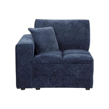 Atlantic Corduroy Upholstered LAF Arm Chair Blue