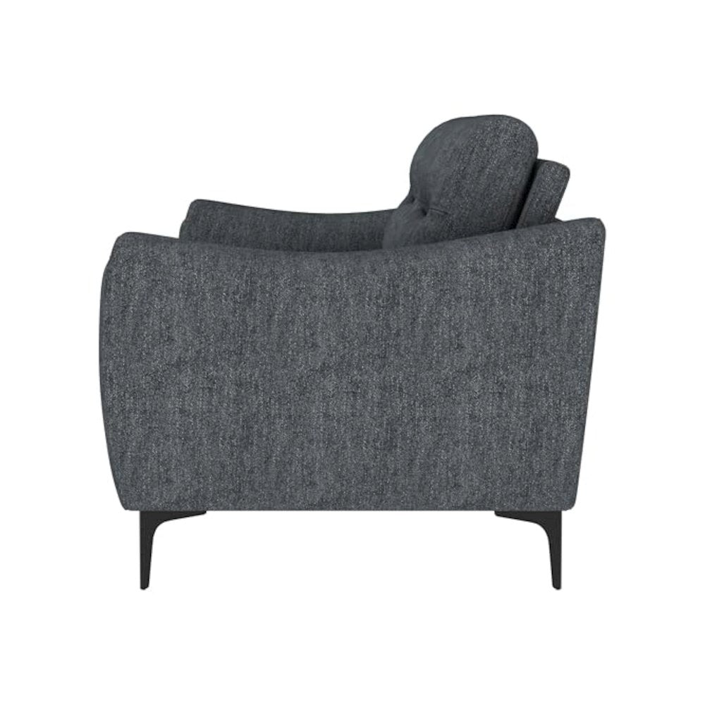 Nolan Upholstered Sloped Track Arm Sofa Charcoal