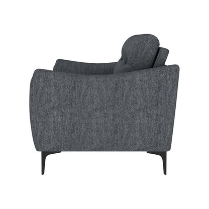 Nolan Upholstered Sloped Track Arm Sofa Charcoal