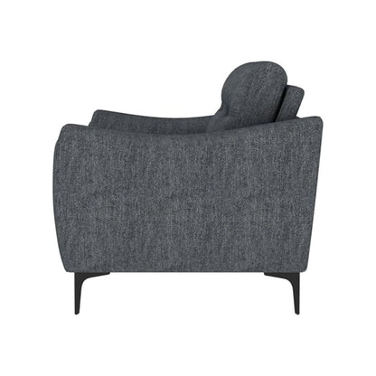 Nolan Upholstered Sloped Track Arm Loveseat Charcoal