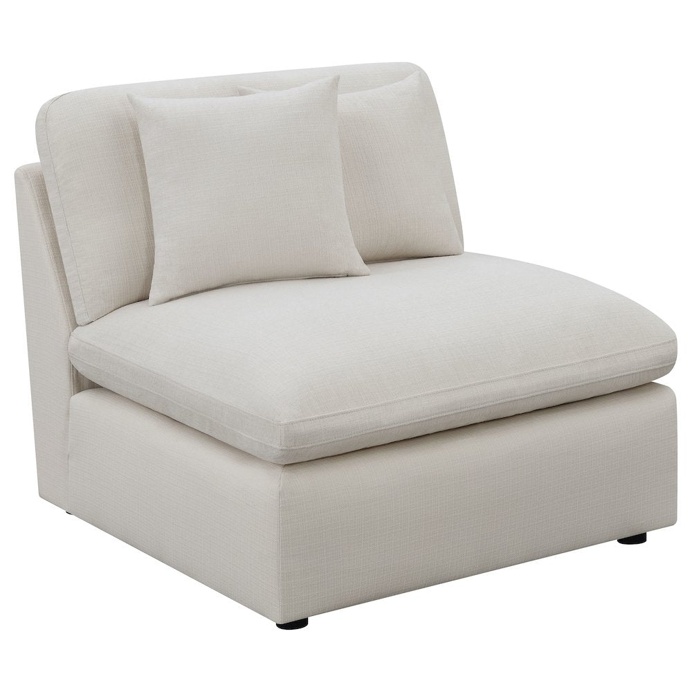 Hobson 4-piece Upholstered Modular Sectional Sofa Ivory
