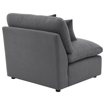 Hobson Upholstered Armless Chair Charcoal