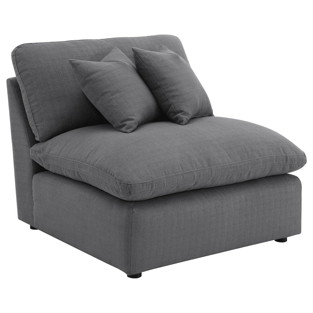 Hobson 6-piece Upholstered Modular Sectional Sofa Charcoal