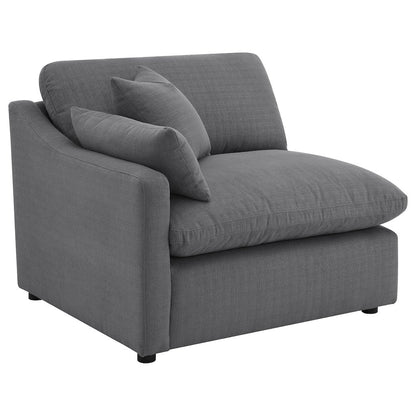 Hobson 6-piece Upholstered Modular Sectional Sofa Charcoal