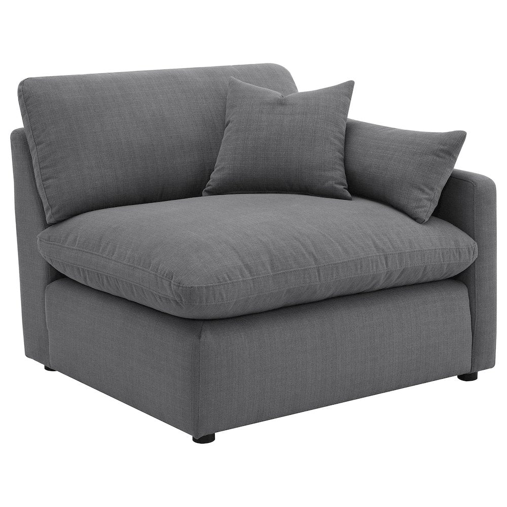Hobson 5-piece Upholstered Modular Sectional Sofa Charcoal