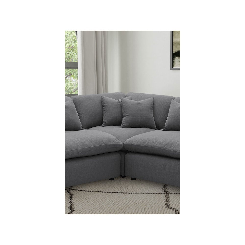 Hobson Upholstered Corner Charcoal