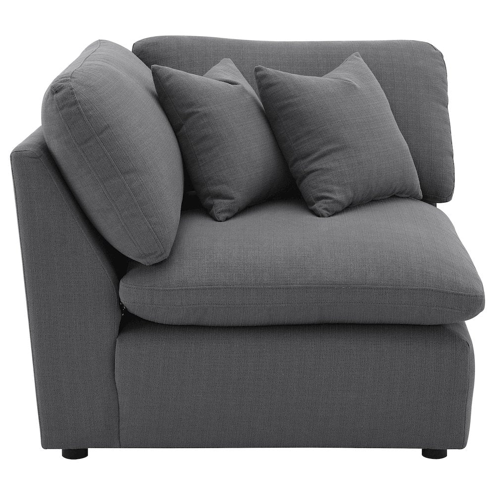 Hobson Upholstered Corner Charcoal