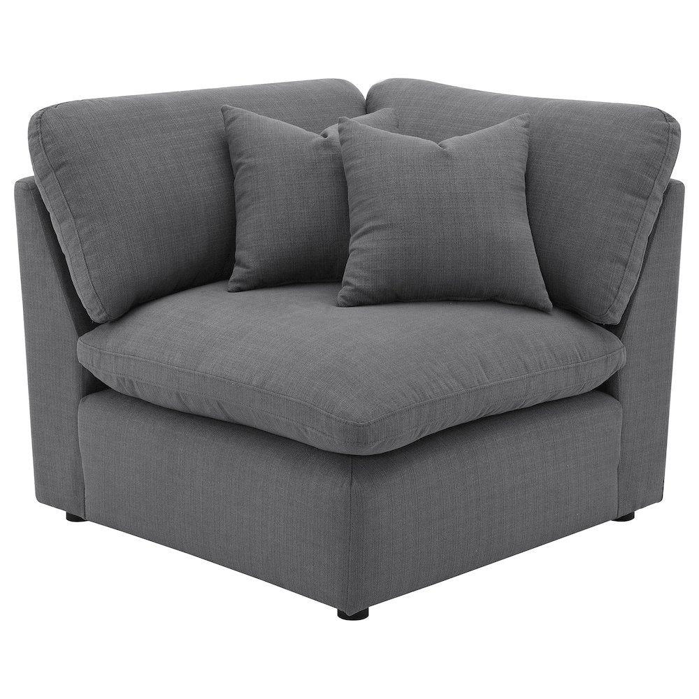 Hobson Upholstered Corner Charcoal