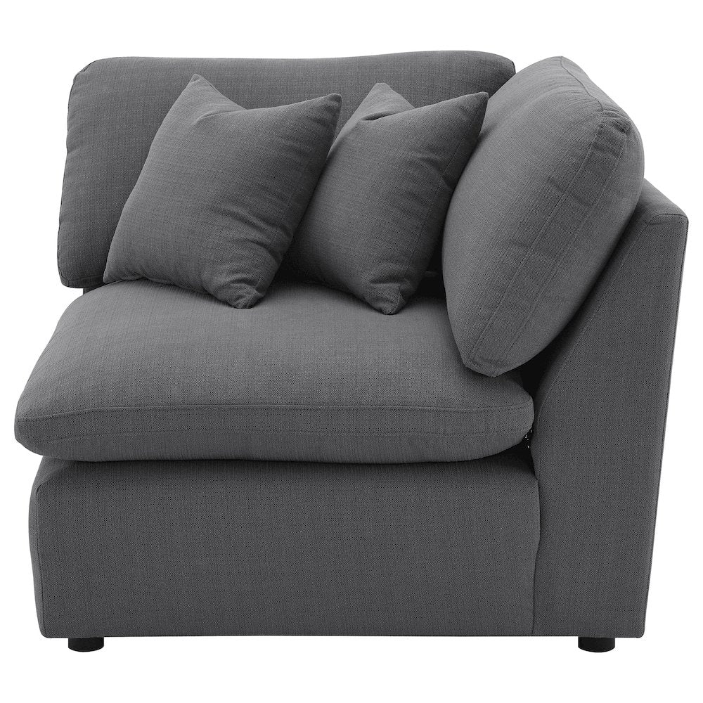 Hobson Upholstered Corner Charcoal