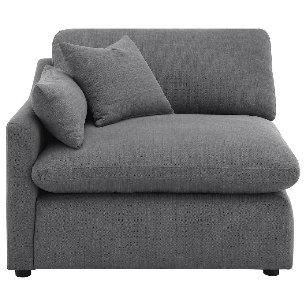 Hobson Upholstered LAF Chair Charcoal