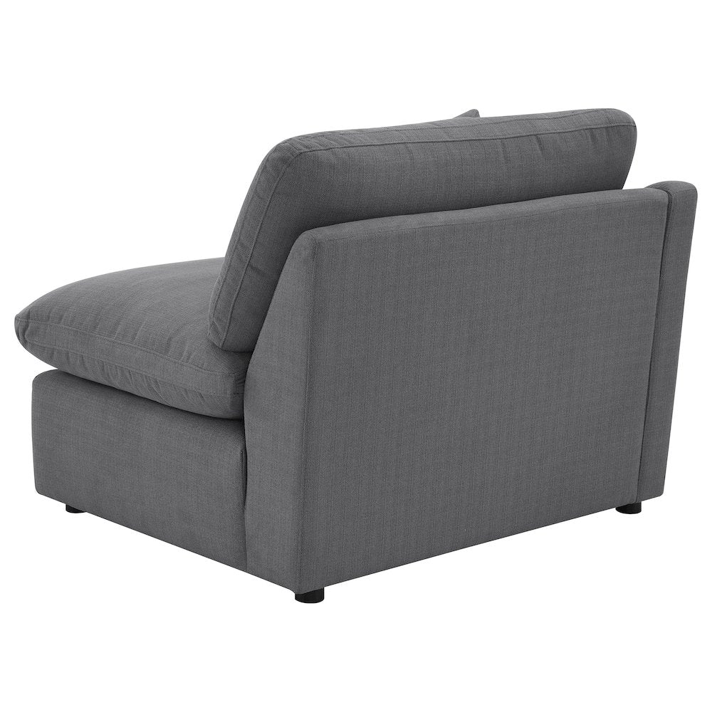 Hobson Upholstered LAF Chair Charcoal