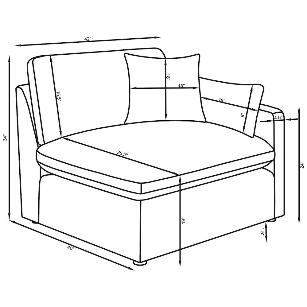 Hobson Upholstered RAF Chair Charcoal