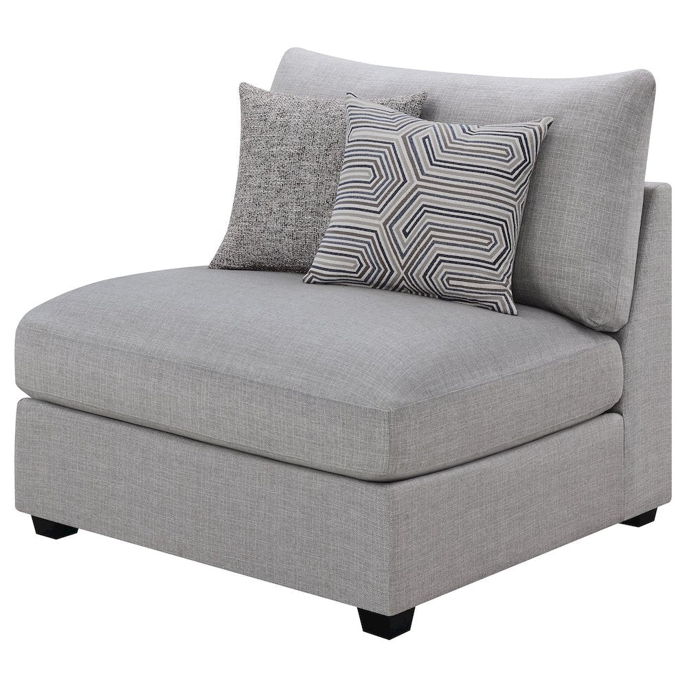 Cambria Upholstered Armless Chair Grey