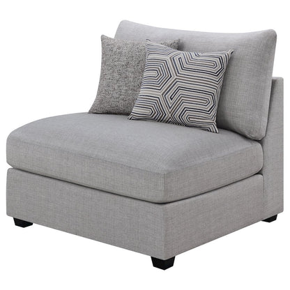Cambria Upholstered Armless Chair Grey