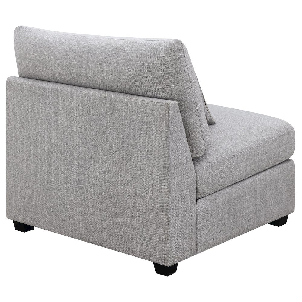 Cambria Upholstered Armless Chair Grey