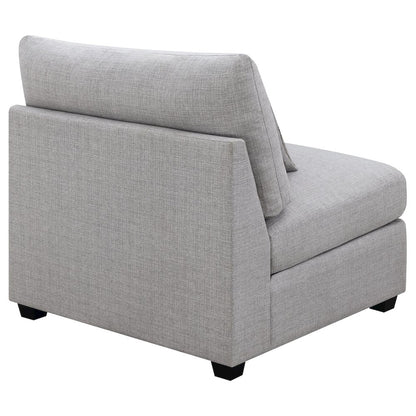 Cambria Upholstered Armless Chair Grey