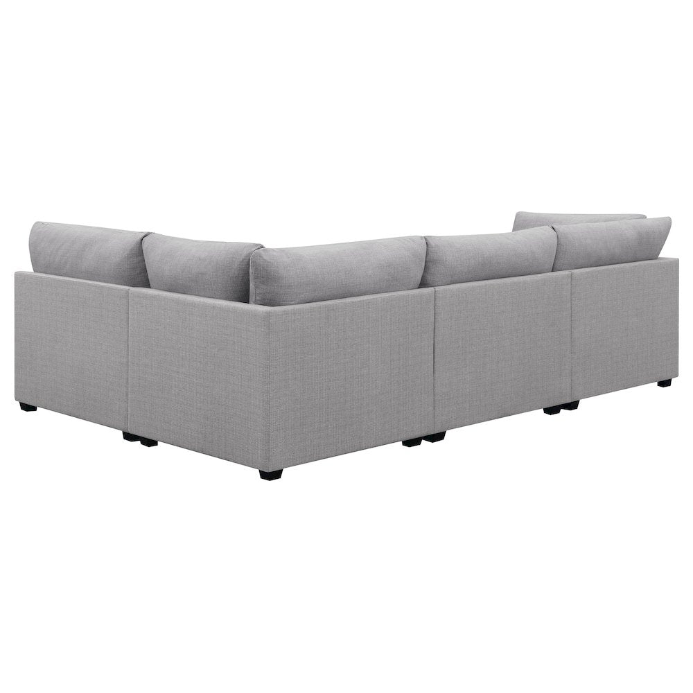 Cambria 4-piece Upholstered Modular Sectional Sofa Grey
