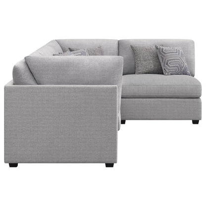 Cambria 4-piece Upholstered Modular Sectional Sofa Grey
