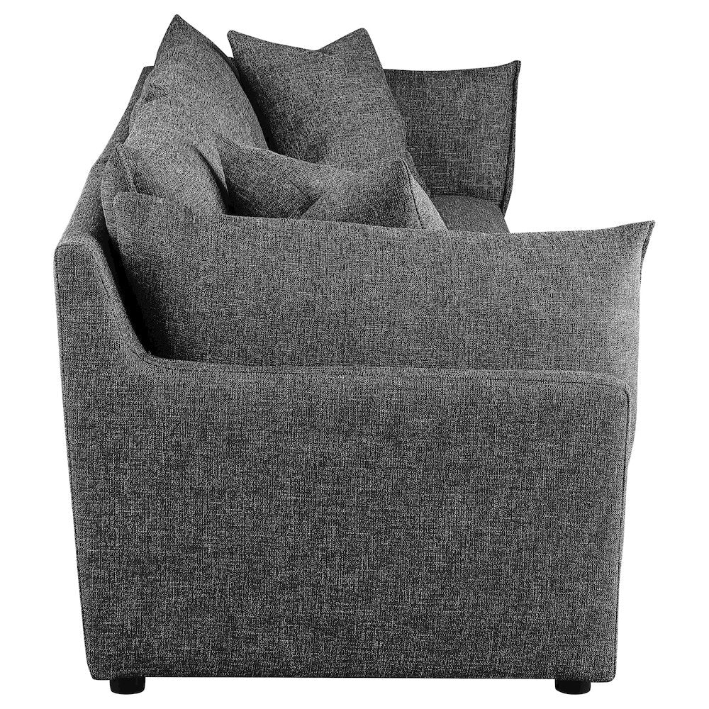 Sasha 3-Piece Upholstered Sofa Barely Black
