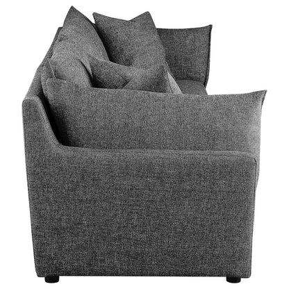 Sasha 3-Piece Upholstered Sofa Barely Black
