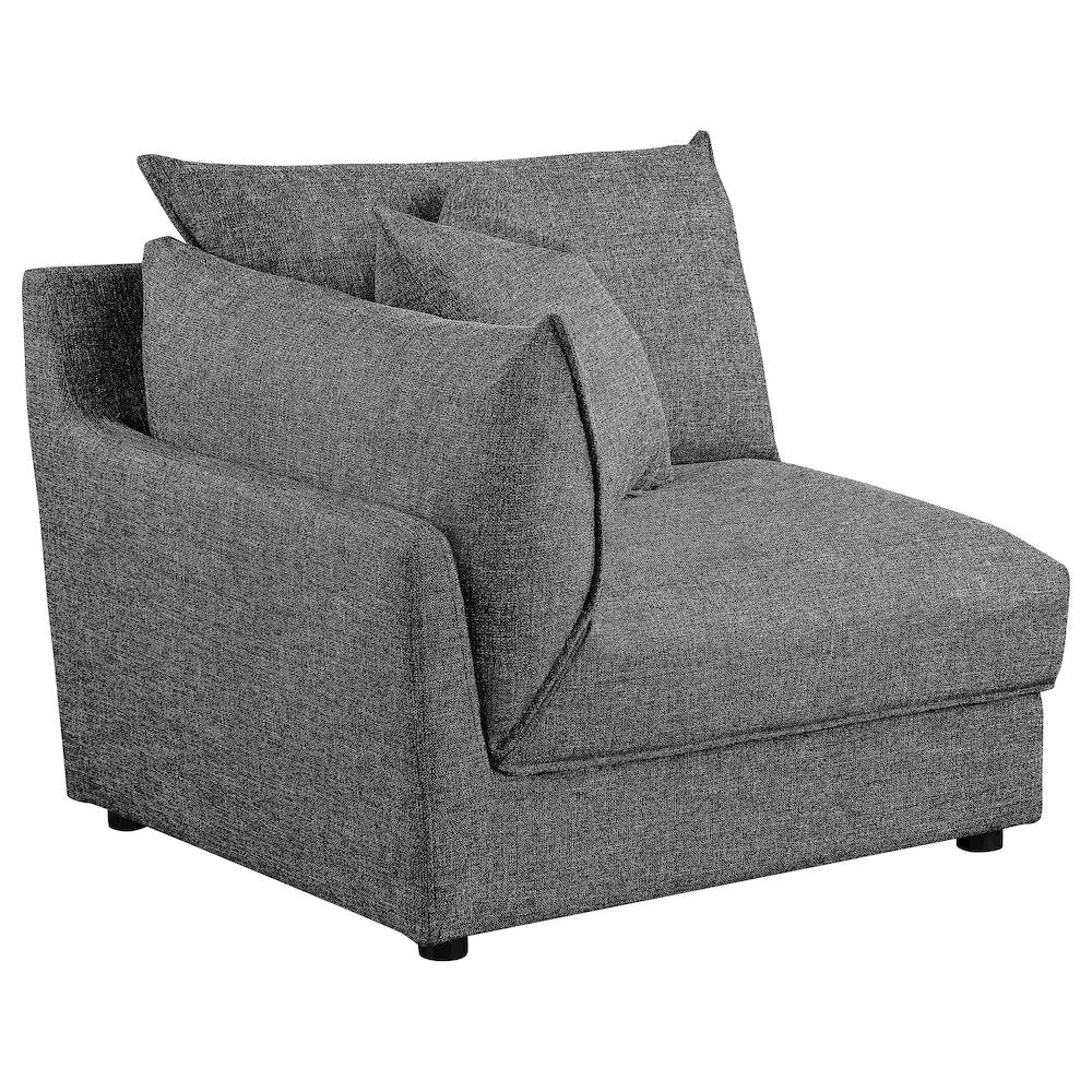 Sasha 3-Piece Upholstered Sofa Barely Black