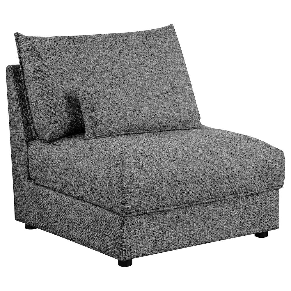 Sasha 3-Piece Upholstered Sofa Barely Black