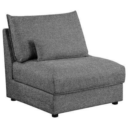 Sasha 3-Piece Upholstered Sofa Barely Black