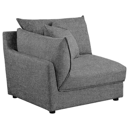 Sasha Upholstered LAF Chair Barely Black