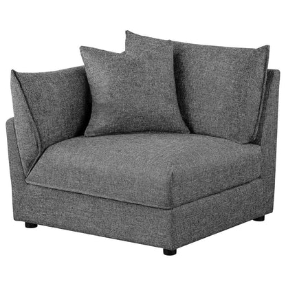 Sasha Upholstered LAF Chair Barely Black