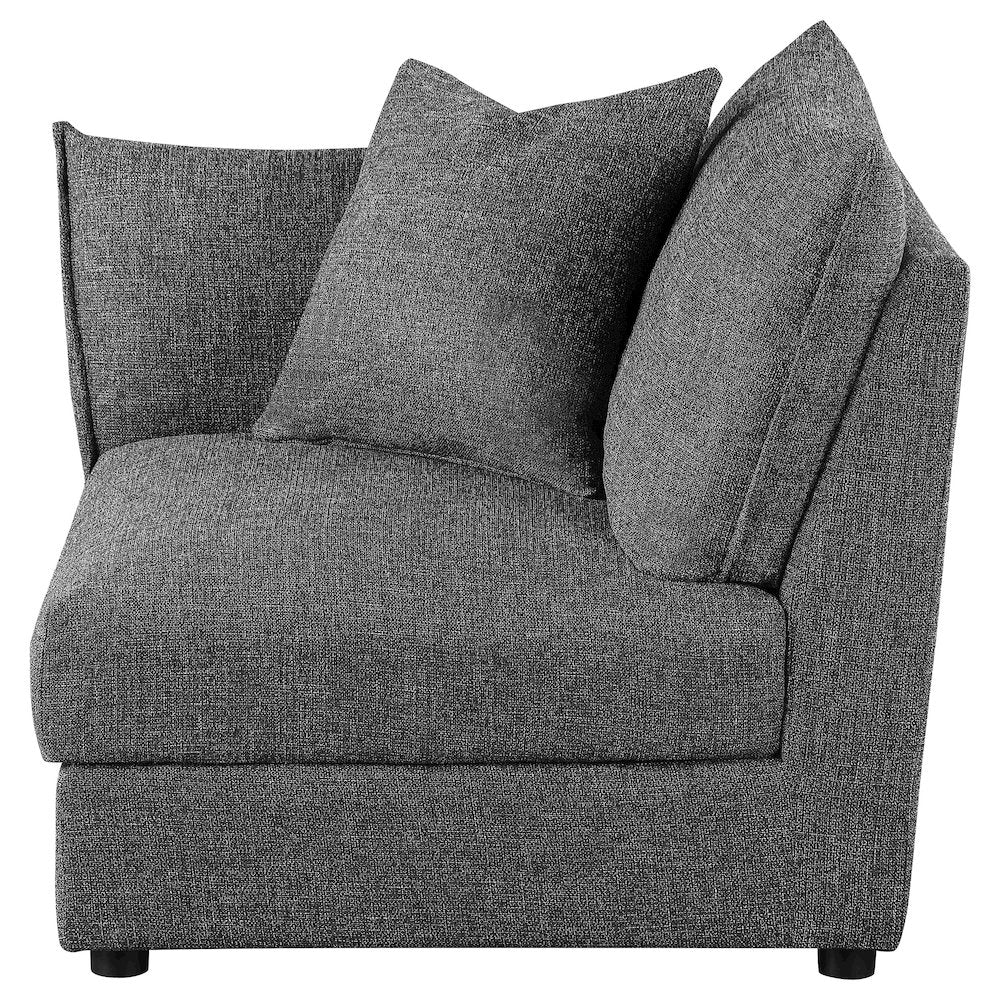 Sasha Upholstered LAF Chair Barely Black