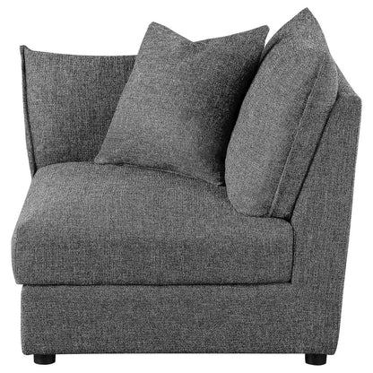 Sasha Upholstered LAF Chair Barely Black