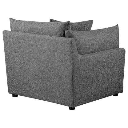 Sasha Upholstered LAF Chair Barely Black