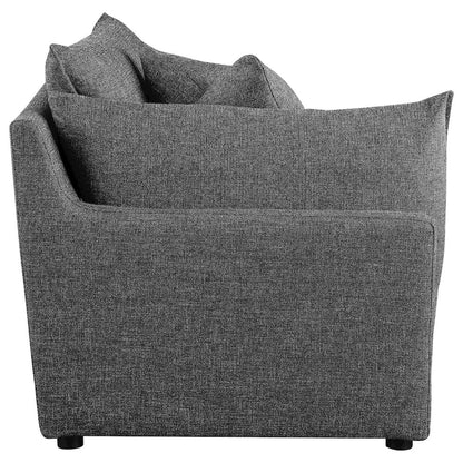 Sasha Upholstered LAF Chair Barely Black
