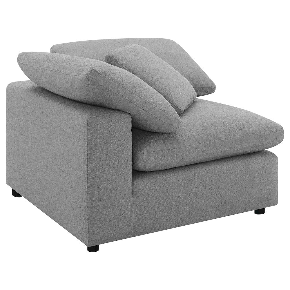 Raleigh 5-piece Boucle Upholstered Modular Sectional Grey