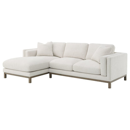 Geneva Boucle Upholstered Sectional Chaise Sofa Sand