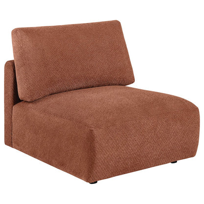 Elysia 5-piece Chenille Upholstered Modular Sectional Sofa Coral