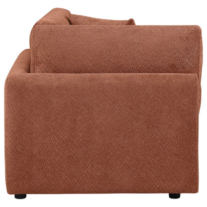 Elysia Chenille Upholstered Modular Corner Chair Coral