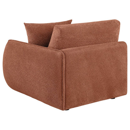 Elysia Chenille Upholstered Modular RAF Chair Coral