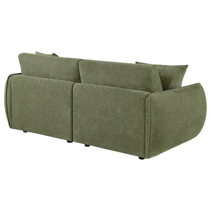Elysia Chenille Upholstered Modular Lounge Loveseat Green