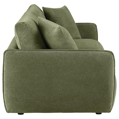 Elysia Chenille Upholstered Modular Lounge Loveseat Green
