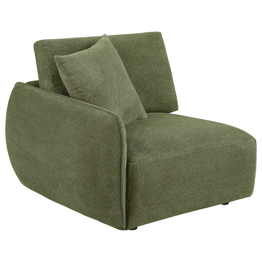 Elysia 6-piece Chenille Upholstered Modular Sectional Sofa Green