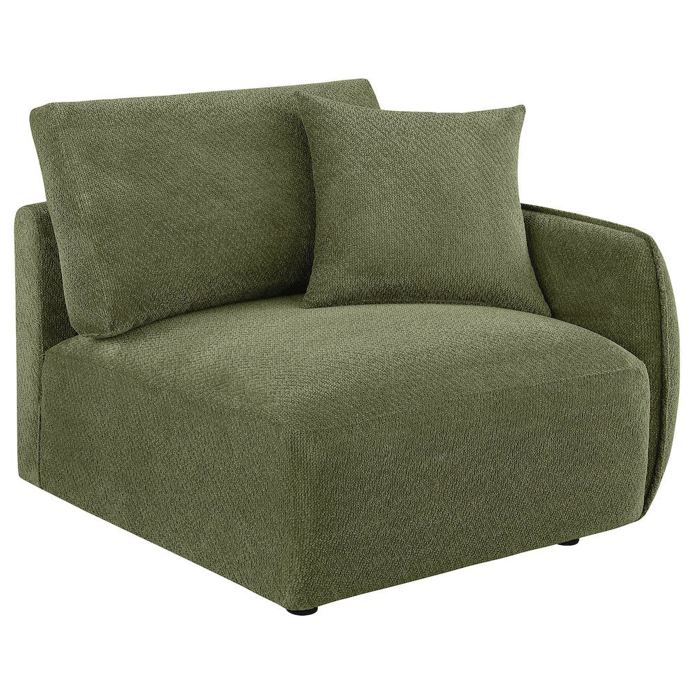 Elysia 6-piece Chenille Upholstered Modular Sectional Sofa Green