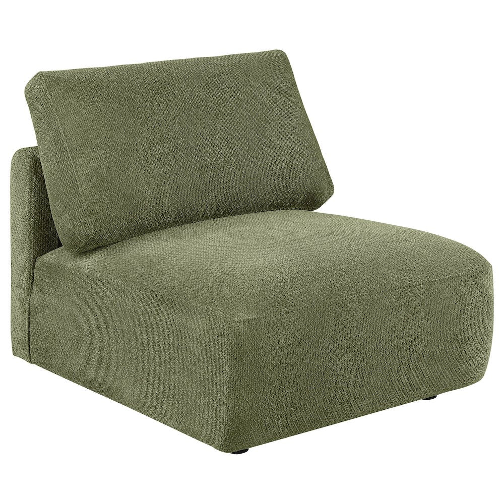 Elysia 5-piece Chenille Upholstered Modular Sectional Sofa Green