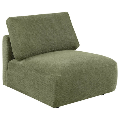 Elysia 5-piece Chenille Upholstered Modular Sectional Sofa Green