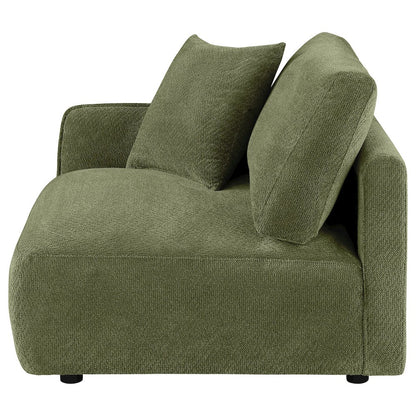 Elysia Chenille Upholstered Modular LAF Chair Green