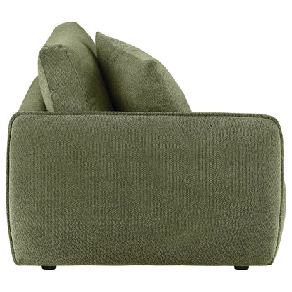 Elysia Chenille Upholstered Modular LAF Chair Green