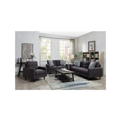 Watsonville Upholstered Track Arm Tufted Loveseat Grey