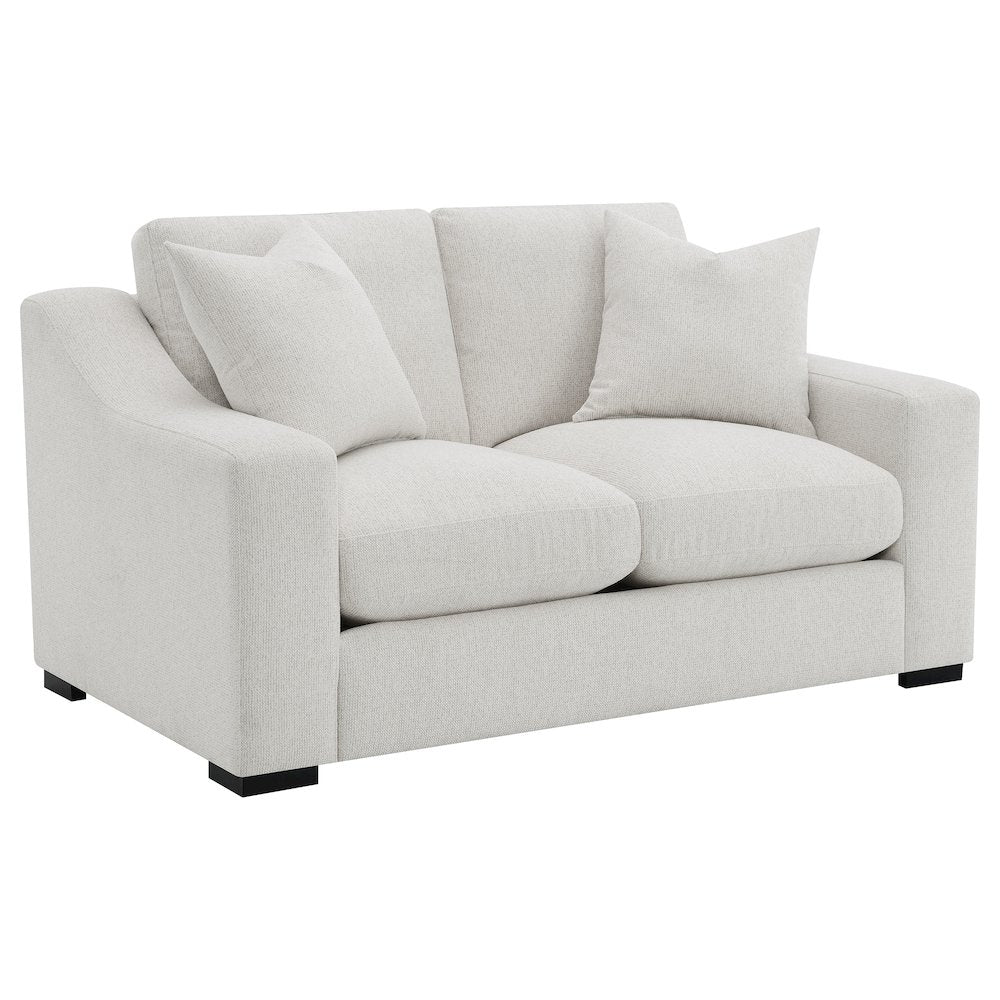 Ashlyn 3-piece Upholstered Track Arm Sofa Set Sand